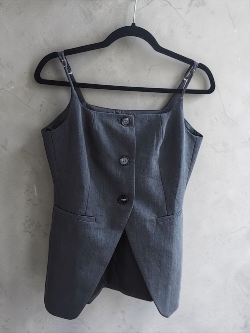 Chic Gray Vest Top - Boutique - Size S
